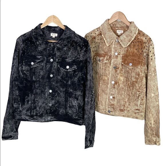 𝅺CORDUROY Relaxed Fit Studded Jacket - Picture 12 of 15